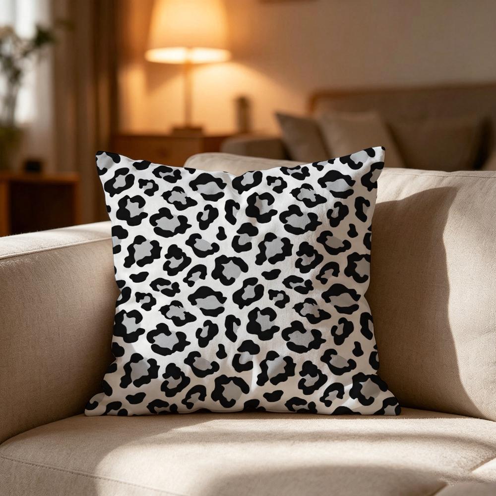 Pink Leopard Pattern Pillow Case Cushion Cover Soft Washable Pillow Case MultiScene For Couch Bed Travel Office Use