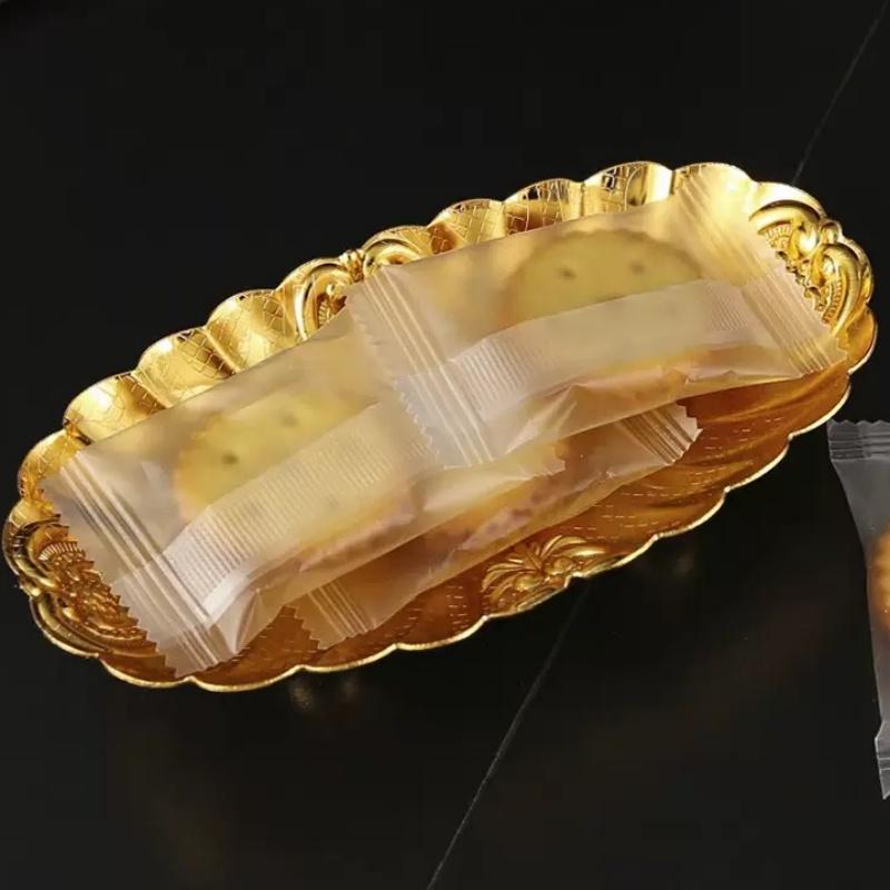 Metall Oval Spitze Kleine Obstplatte Hotel Buffet Präsentation Kalte Speisen Gebäcktablett Langlebig Catering Ovale Platte für den Foodservice