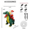 5.9FT Inflatable Christmas Santa Riding Dragon Decor LED Unique Home Ornament Christmas GiftsToy Supplies Xmas Yard Decoration