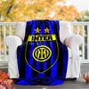 FC Inter Milan Logo Printed Throw Blanket—soft,warm;versatile Blanket for All Seasons—perfect As &air-conditioning Throw,nap Blanket