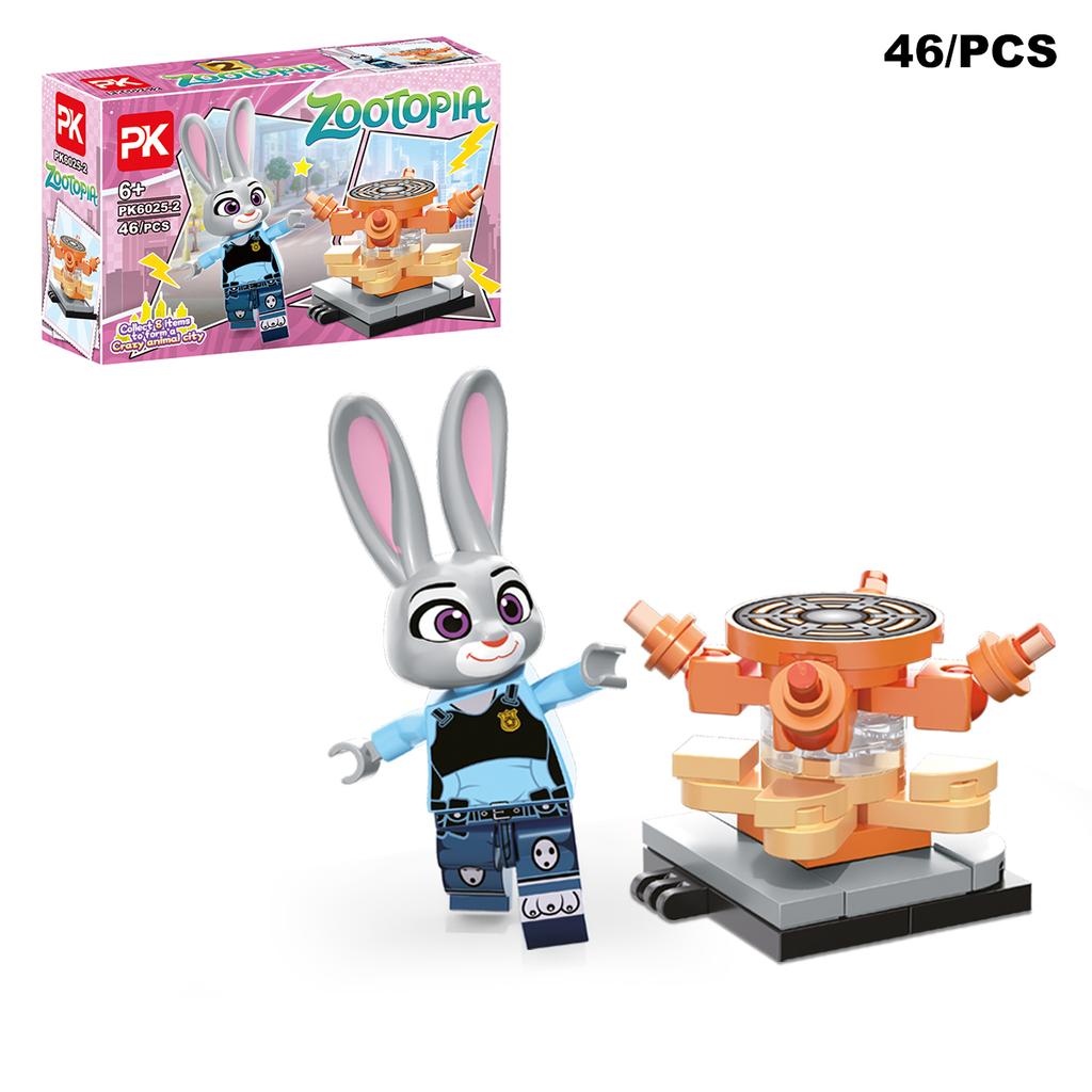 non-toxic Zootopia 2 Building Blocks Anime Figures Judy Nick Chief Bogo Cartoon Figrues Bricks Children's Assembly Toys Model