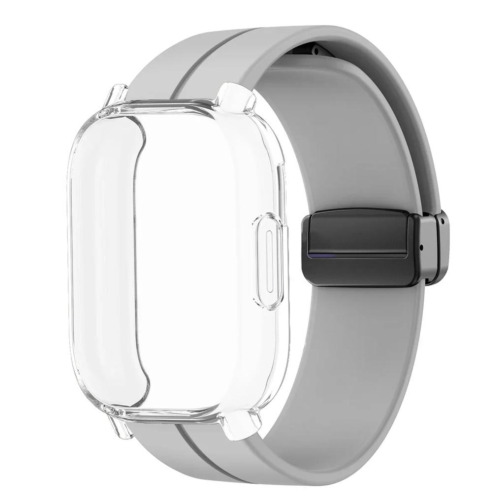 Magnetisches Silikonarmband + Hülle für Xiaomi Redmi Watch 5 Active Lite Smartwatch Armband und Hülle für Redmi Watch 5 Active Lite