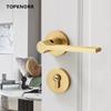 Bedroom Split Door Lock Room Wooden Door Mute Golden Door Handle Indoor Household European Bathroom Universal Door Lock