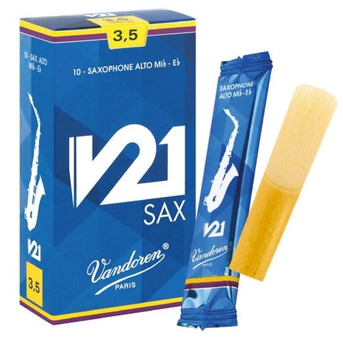 Vandoren Alto Saxophone Reeds V21, Hardness: 3-1/2 (Pack of 10)