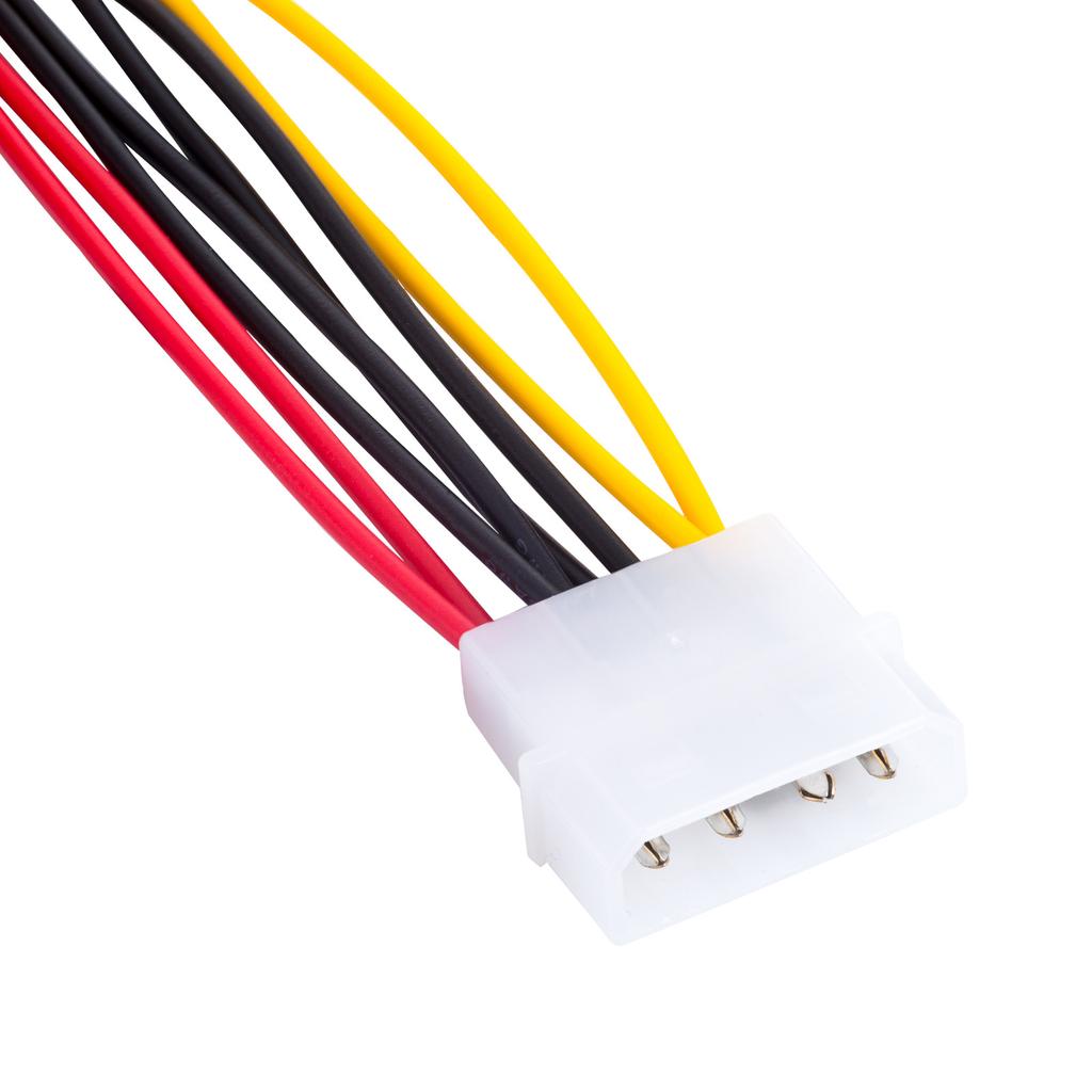 Molex - 2X Sata Akyga Ak-Ca-16 Cable Power Cord HDD SSD Drive 15Cm