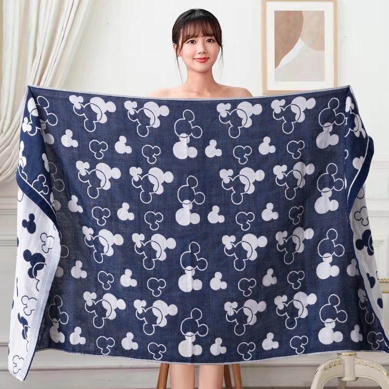 Gauze Cotton 70x140cm Bath Towel Adult Household Absorbent No Lint Bath Towel Cute Soft Cartoon Pure Cotton Sand Bath Towel
