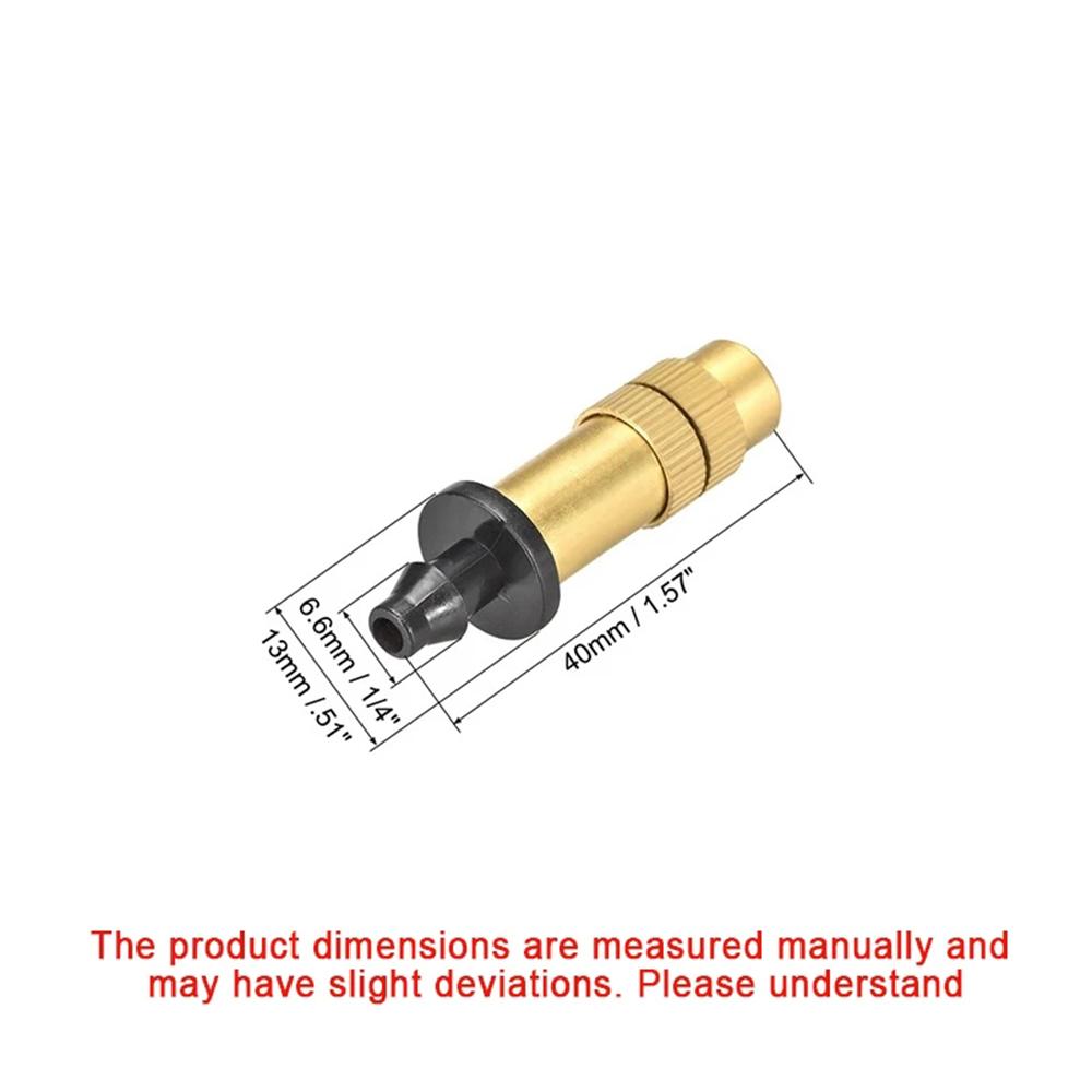 5pcs/10pcs Adjustable Copper Atomizing Nozzle Accessory Connector For Balcony, Garden, Potted Plants And Flower Watering