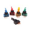 12V Led Toggle Switch 3-Pin 10A 3-Pin Asw-14D Short Handle With Led Lights Waterproof