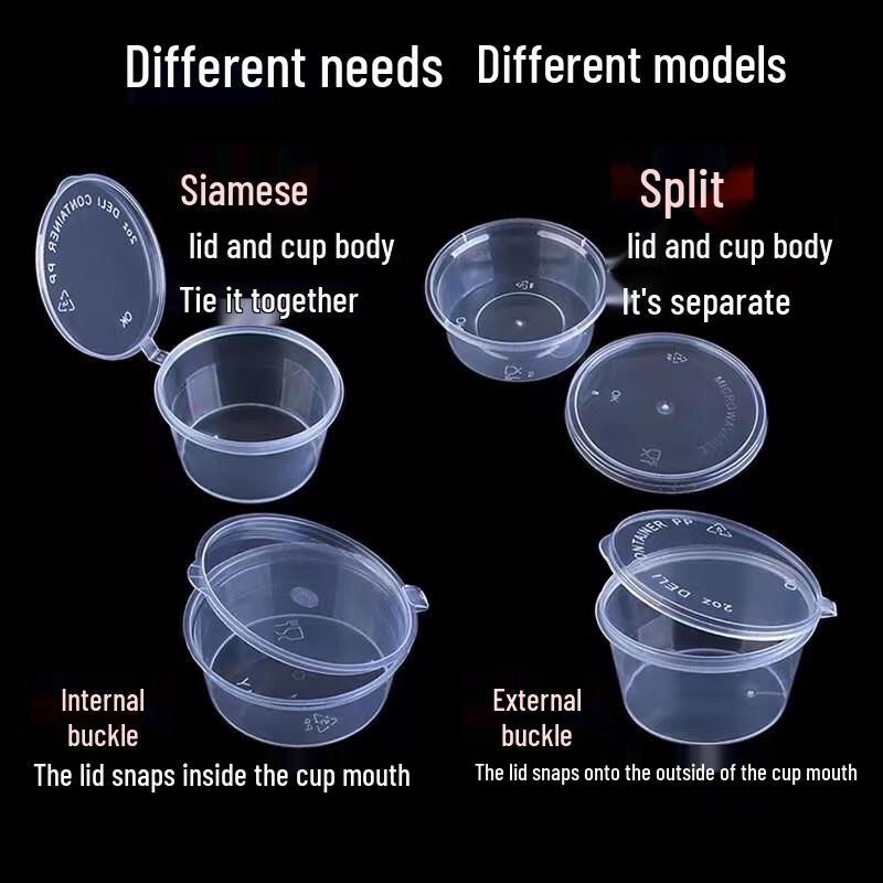 Einweg Runde Transparente Saucenbecher