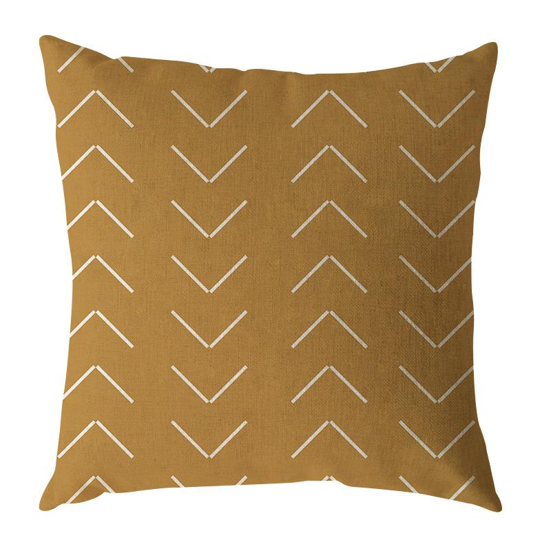 Simple Geometric Linen Pillow Case Digital Printing Modern Duvet Cover Sofa Car Pillow