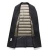 Woolen Coat Men's Autumn and Winter Double-breasted Long Thickened White Duck Down Take-off Liner Double-sided Woolen Coat Jacket