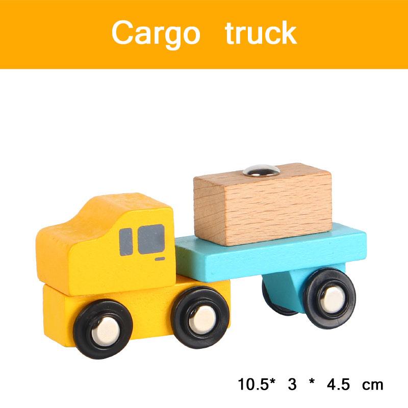 Wood Magnetic Train Plane Wooden Track Railway Helicopter Car Truck Accessories Toy For Kids Fit Wood Biro Tracks