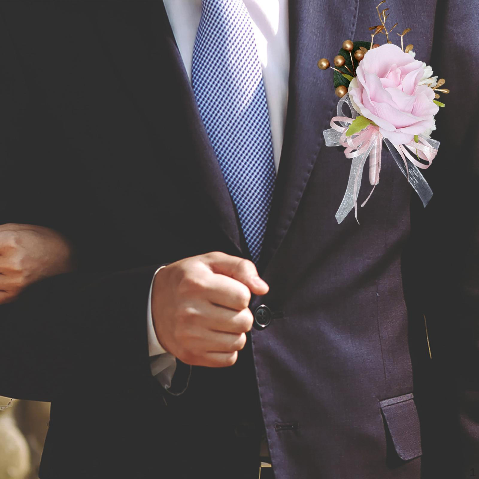 Свадебная бутоньерка — фото 12