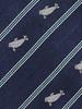 COLORATA Spotted Seal Necktie (145 X 8.5cm / Navy / Striped / 100% Silk / Jacquard Weave) Animal/Animal Gift
