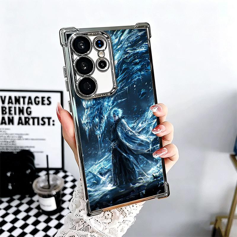 

Bleach Hitsugaya Toushirou Soft Phone Case For Samsung Galaxy S26 Ultra S25 Edge S24 FE S23 Plus S22 S21 + S20 Plating Anti-Fall Samsung S25