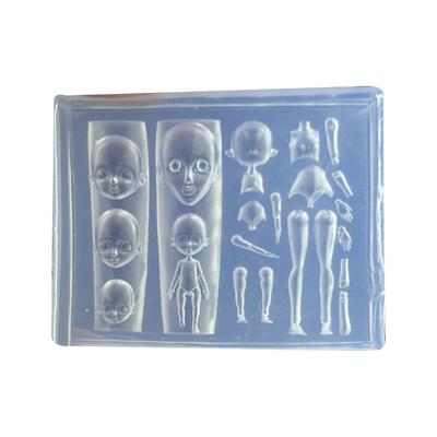 Silikon-Stempelform für Nagelkunst, für Partys und Salon, Maniküreform in Puppengesichtsform, geprägte Nagelschablonen für Frauen