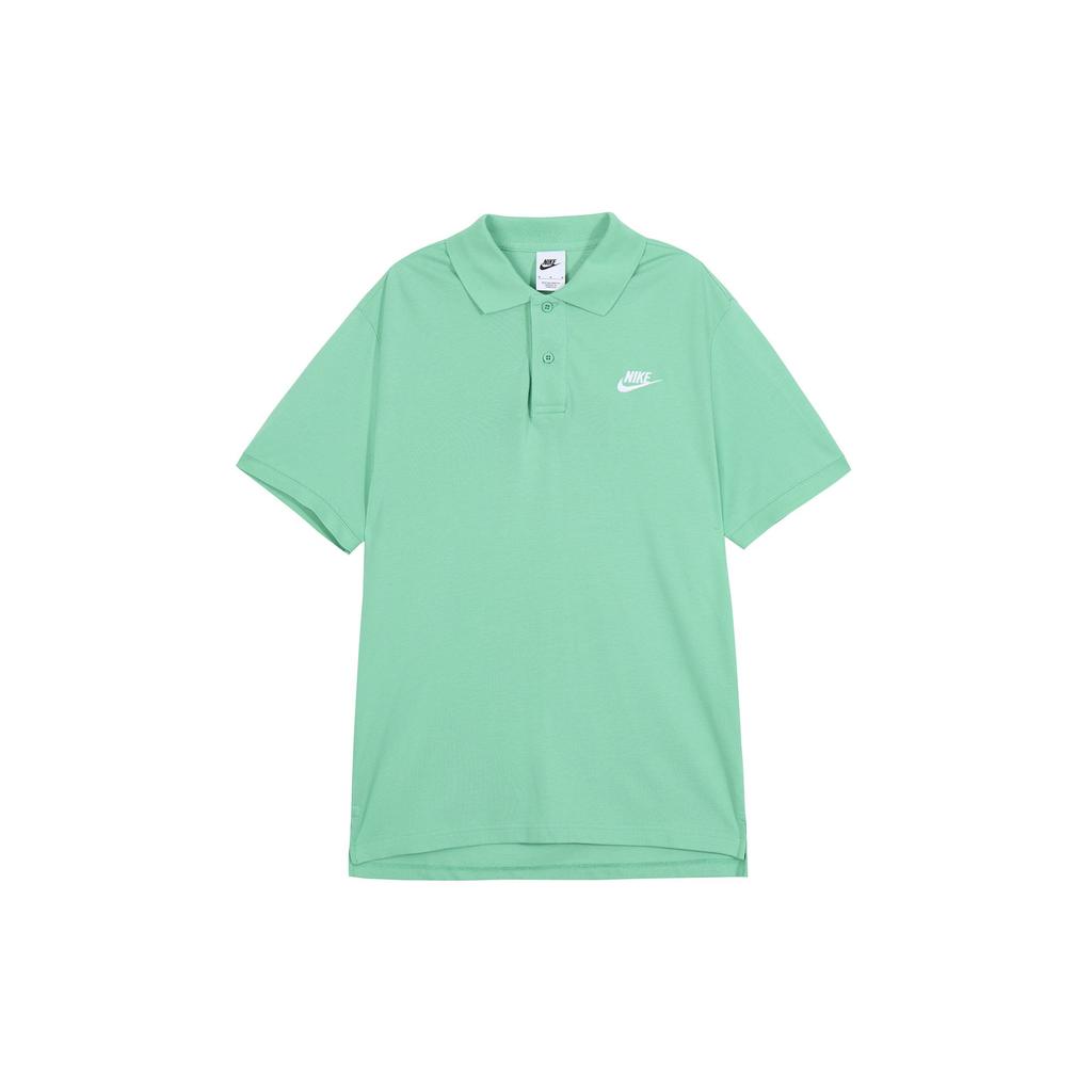 Nike T Shirts Men's Green Yellow Polo Collar Moderate Straight Fit CJ4457-363