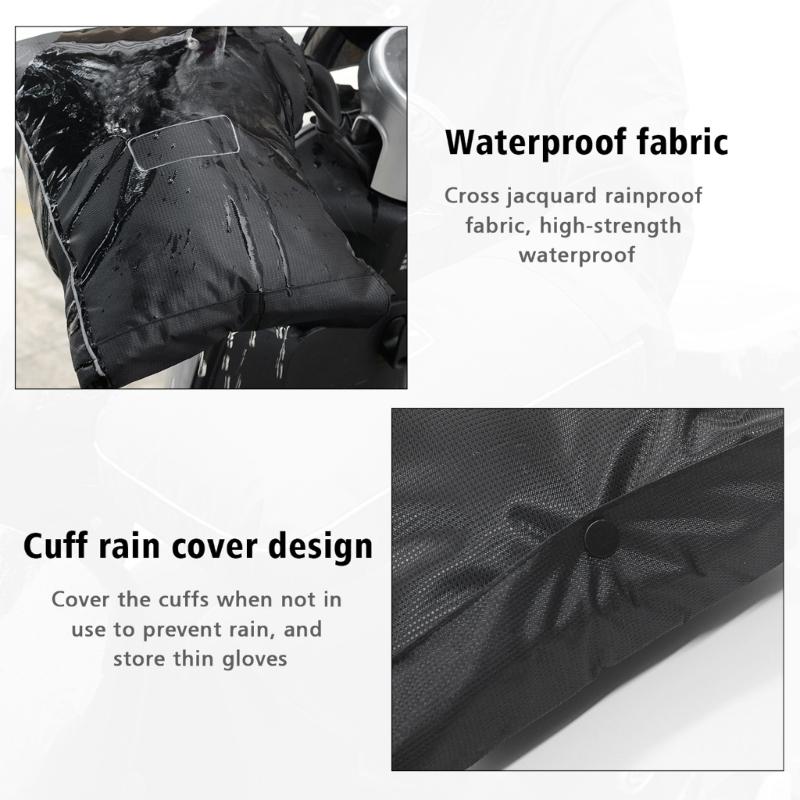 ATV-Zubehör Schneemobil Handwärmer Handschuhe für Herren, Winter Wasserdichte Lenker-Fäustlinge für Motorrad