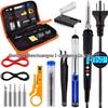 60W LCD Digital Soldering Iron Set, 15-in-1, with Adjustable Constant Temperature Control.