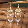 Fashion Ethnic Vintage Bohemian Waterdrop Drop Dangle Tassel Earrings Woman Beads Handmade Female Jewelry Wedding Earrings Gift