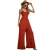 Women's New Summer Jumpsuit Solid-color Casual PulloversSleeveless Loose Jumpsuit for Women