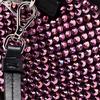 Prada Crystal Embellished Logo Zipper Closure Satin Handbag Unisex Handbags Pink 1DH030-2AWL-F0028