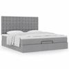 Cadre de lit avec matelas - Maison Exclusive - 160x200cm - Tissu gris clair - Rangement sous le lit