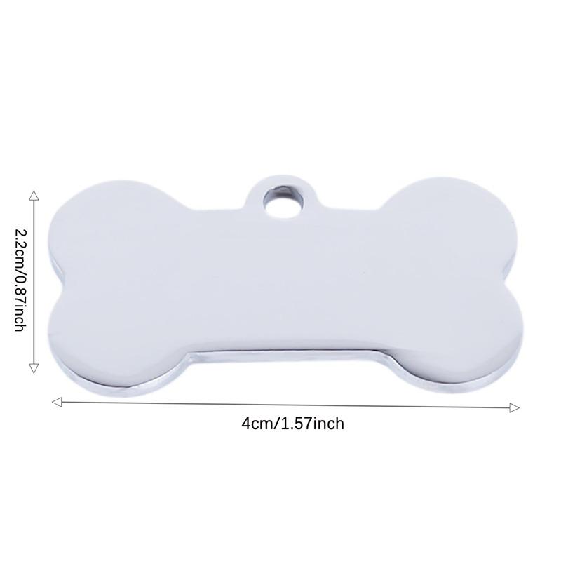 Portachiavi Personalizzato con Medaglietta ID per Cane Gatto Animale Domestico Inciso Nome ID Animale per Collare Cane Cucciolo Gatto Ciondolo Portachiavi Osso Accessori per Animali Domestici