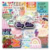 50 Pictures of Keep Calm English Short Sentences Graffiti Stickers Personalized Decorative Decorative Water Cup Mobile Phone Case Stickers