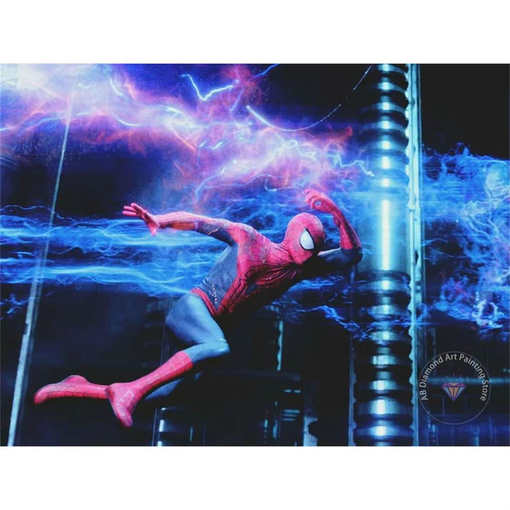 

Spider-Man High-burning Realistic Style 5D Diamond Painting Full of Diamonds DIY Hand-applied Diamond Painting Hero Theme Decorative Painting Kit Round 20x30cm