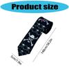 Halloween Skull Spiders Necktie For Costume Parties Family Festival Gathering Matching Outfit Neck Tie for Cosplay Event