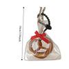 Bagel Alkaline Bread Pendant Cute Croissant Bag Accessory Palm-leaf Fan Pendant  Backpack Decor
