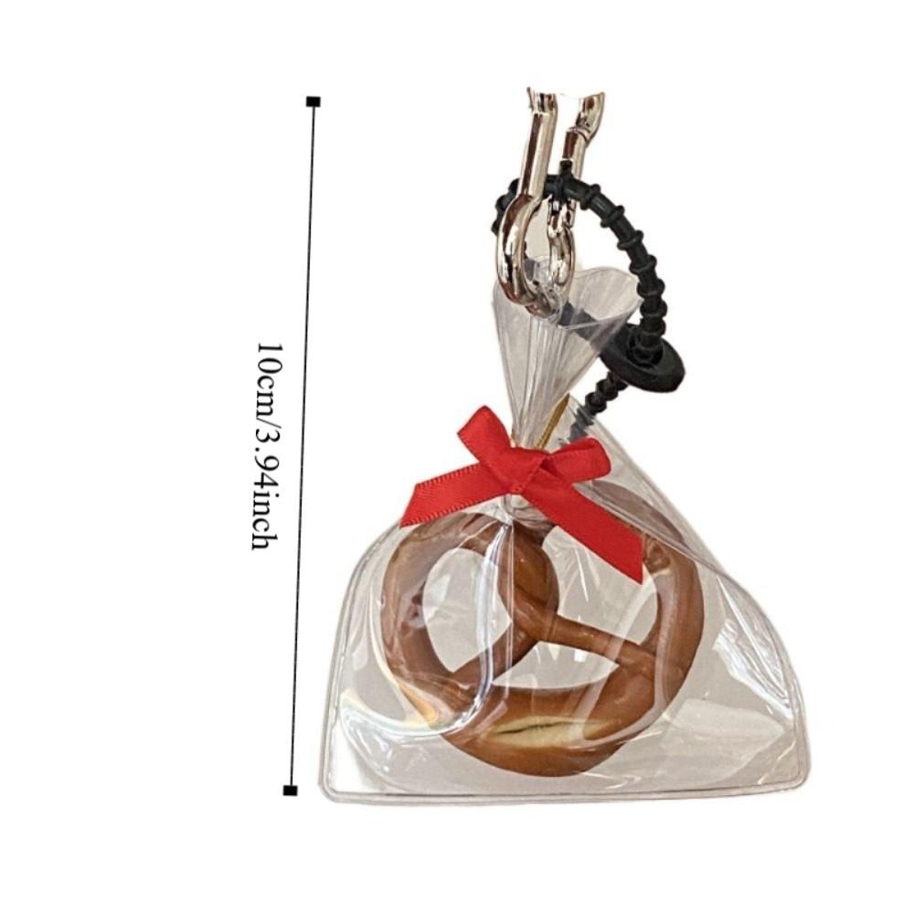 Bagel Alkaline Bread Pendant Cute Croissant Bag Accessory Palm-leaf Fan Pendant  Backpack Decor