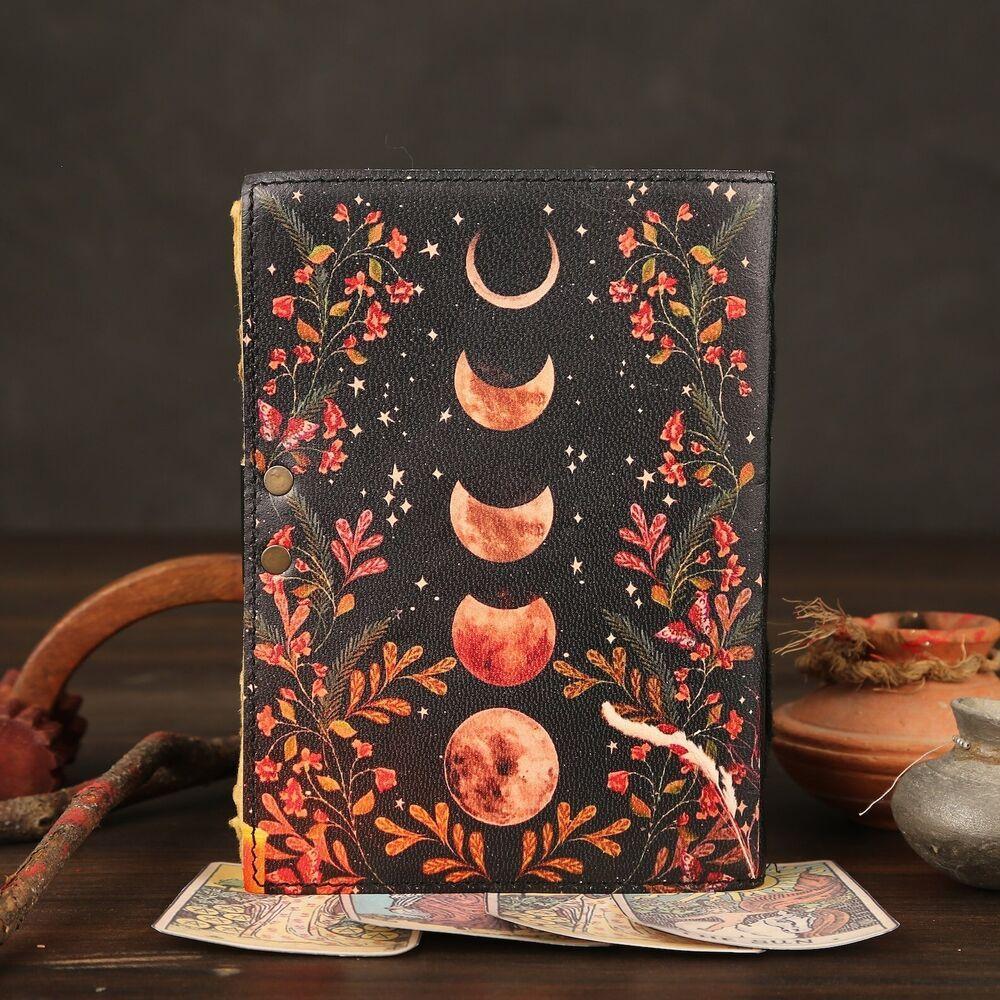 Sonne Mond Vintage Leder Tagebuch für Männer & Frauen 200 Seiten antike handgefertigte