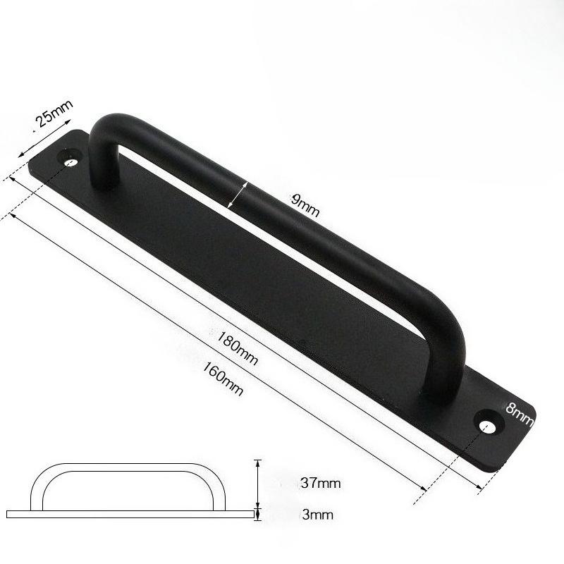 2pcs Sliding Barn Door Handle, Aluminium Alloy Cabinet Door Handle Hardware for Wardrobe Cupboard Closet Garage Shed with Screws