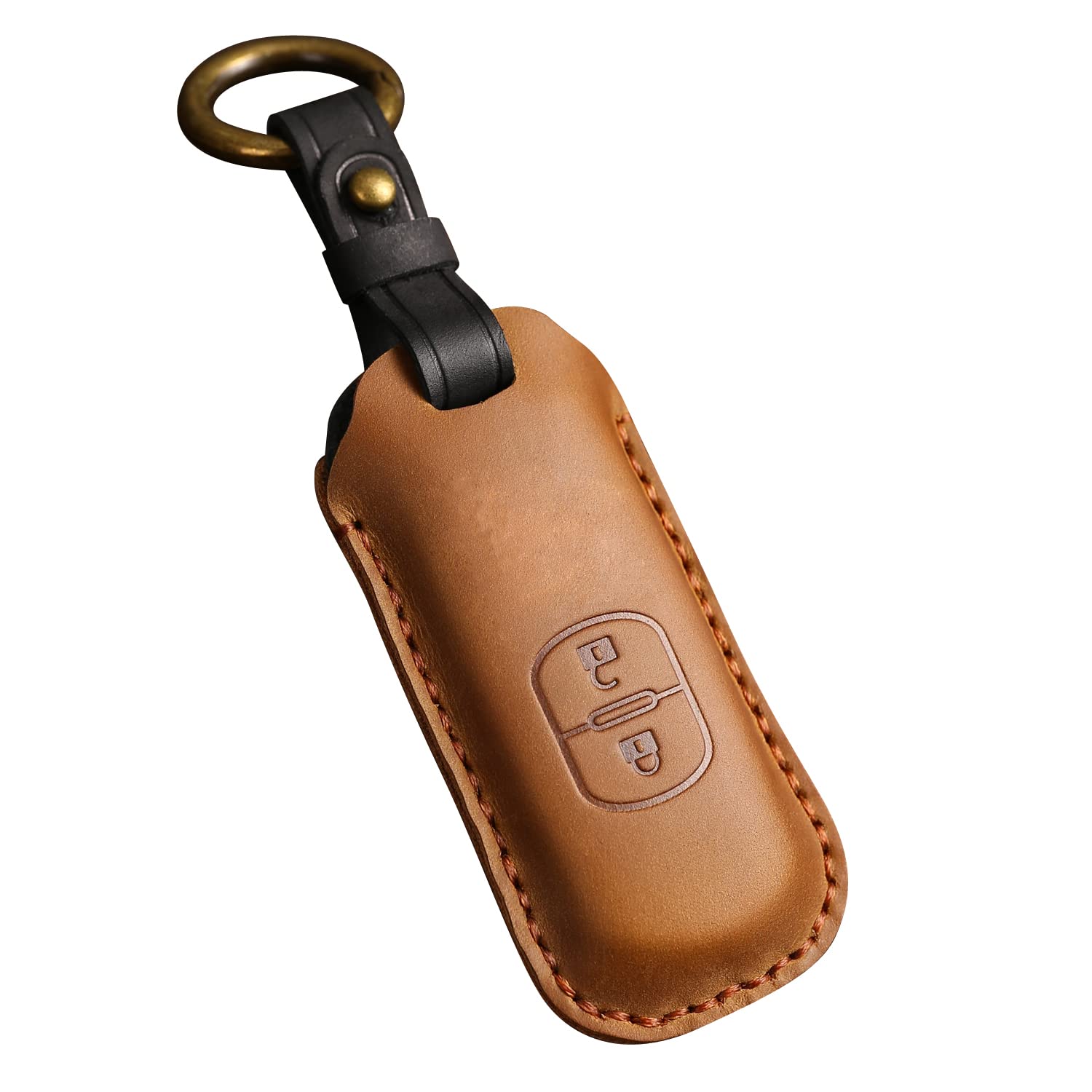 

[YANMW] CX-60 Key Case Compatible Mazda CX-90 CX-30 Key Cover CX-3 CX-4 CX-5 CX-7 CX-8 CX-9 MPV Axela, Braun Key Case