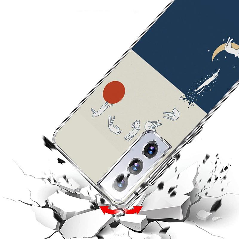 Art Cat Mount Fuji Japan Cover Phone Case For Samsung Galaxy S26 S25 Edge S24 Ultra S23 S22 Plus S21 S20 FE Soft Fundas Shell Ga