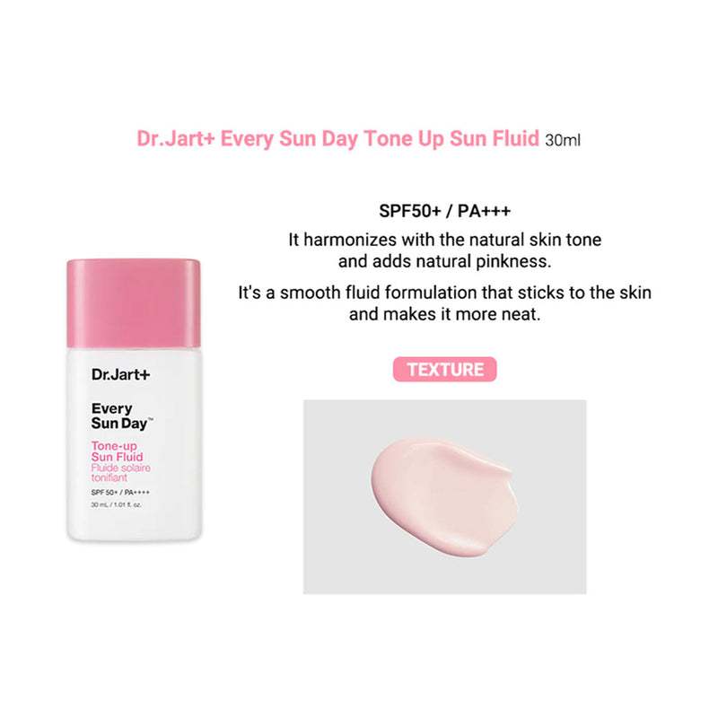 DR.JART + Jeden Sonnentag Tone-Up Sonnenflüssigkeit SPF 50+ PA ++++ 30ml