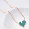 Collier en Acier Titane Amour - Polyvalent pour Femmes, Haut de Gamme, Printemps-Été, Luxe, Petite Échelle, Simple Chaîne de Collier
