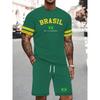 Men's Casual Fashion Simple Short-sleeved Shorts Set Comfortable Loose Sports Suit Versatile Unisex Sports Clothing