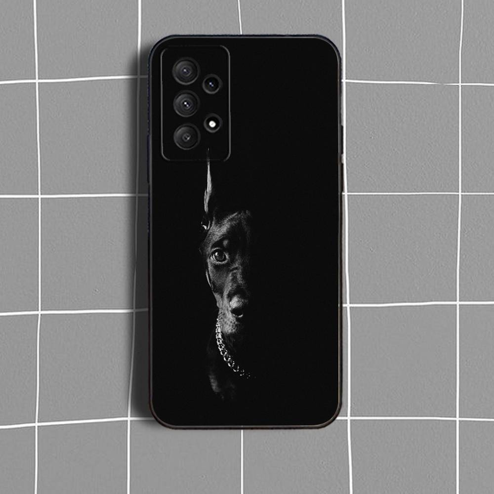 

Pet D-Doberman D-Dog Phone Case For Samsung Galaxy A73,31,32,72,41,53,52,71,22,5G,Note,J7,8,9 Soft Black Cover SamsungA73 5G