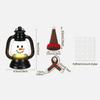 Retro Small Oil Lamp Halloween LED Snowman Lantern Light 12 Expressions With Hat Scarf Holiday Party Home Festive Decoration