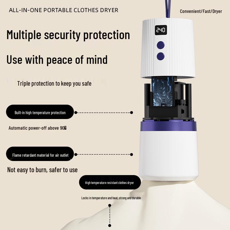 Portable Mini Automatic Clothes Dryer for Home and Dorm - Ideal for Baby Clothes