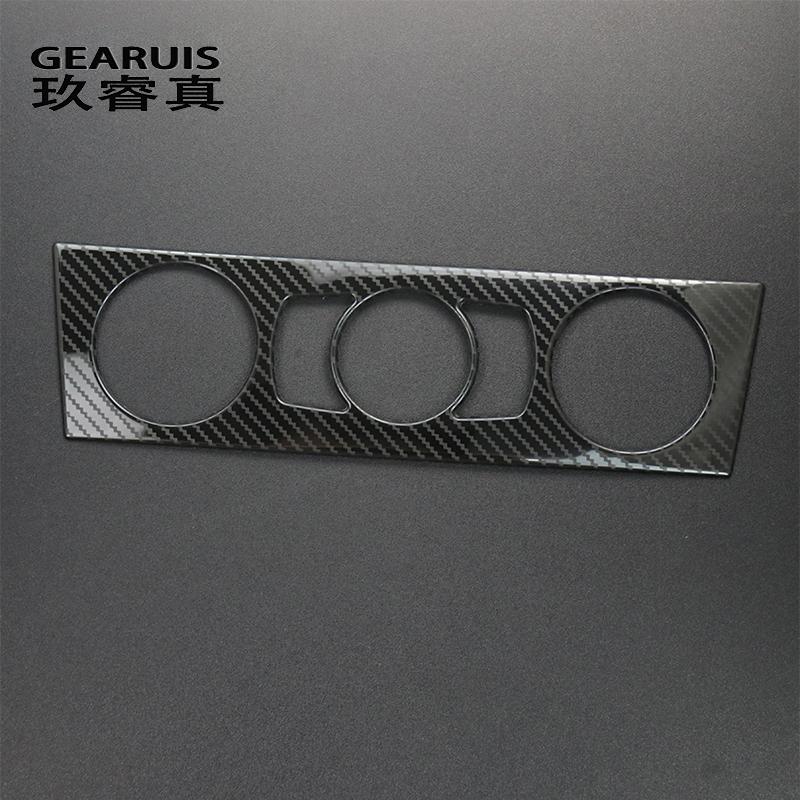 Consolă auto din fibră de carbon Buton pentru aer condiționat Decorare cadru Decor autocolant pentru BMW Seria 1 E81 coupe Buton de volum