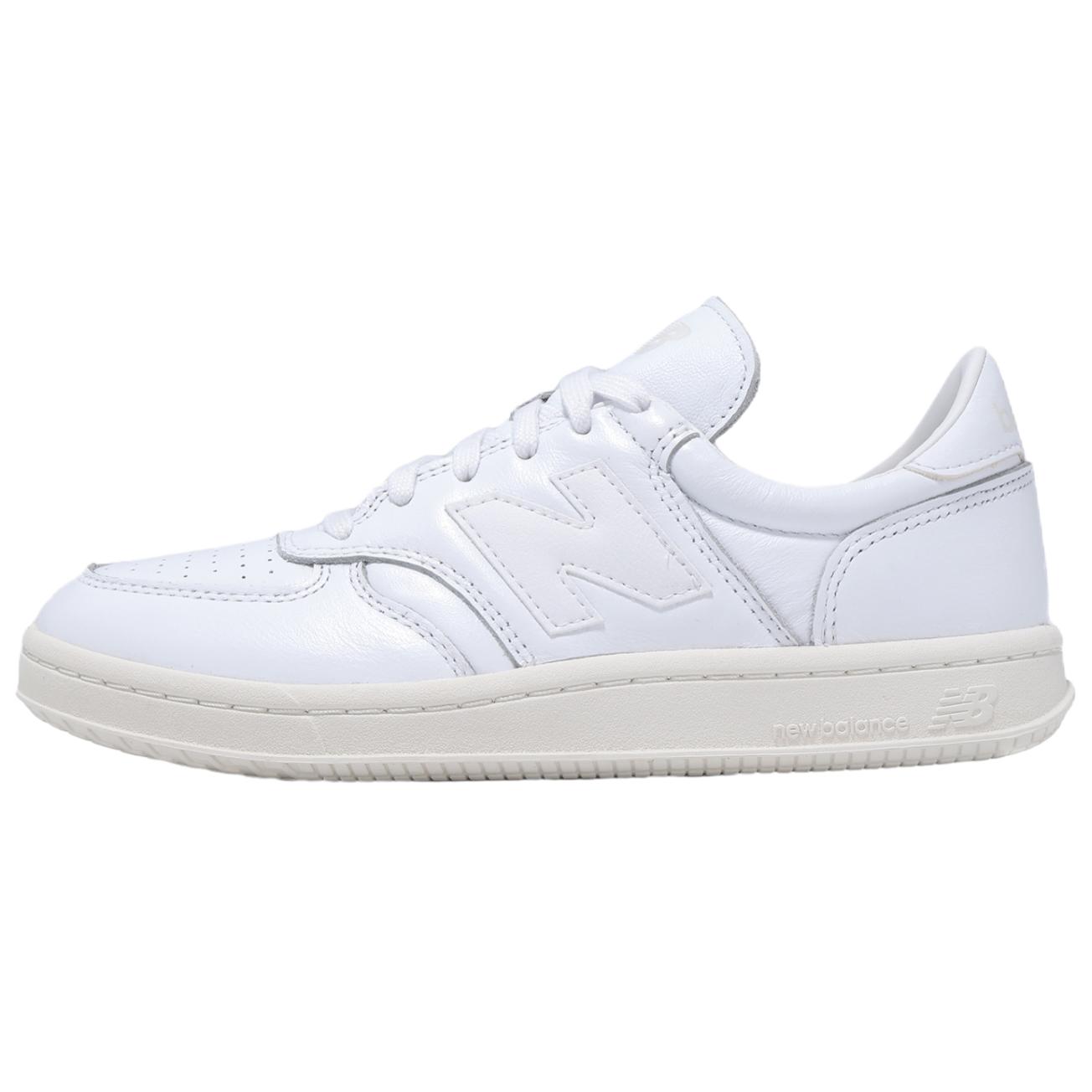 

New Balance Unisex T500 Leather Versatile Comfortable Low Top Skate Casual Sneakers White CT500LPCD 37