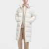 Fila Letter Print Hooded Long Pants Down Jacket Unisex Outerwear Milk-White F51U349902F-IV