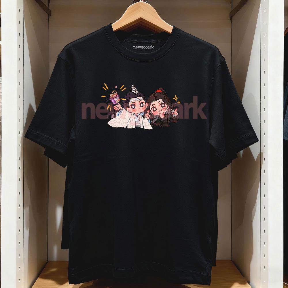 Mo Dao Zu Shi The Untamed Wei Wuxian Lan Zhan Graphic T Shirts Cotton O Neck Casual Streetwear Couple Tops Tee Short Sleev Adult