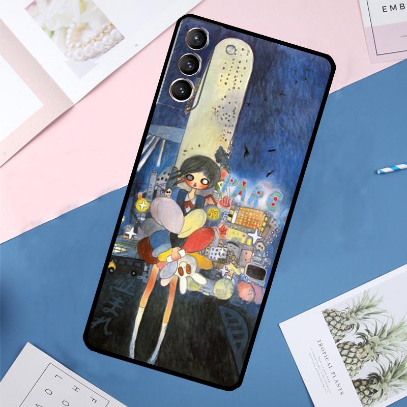 Cartoon Aesthetic Aya Takano Case For Samsung Galaxy S25 Ultra S24 S23 S22 S21 Ultra S9 S10 Plus S23 FE S25 FE Back Cover