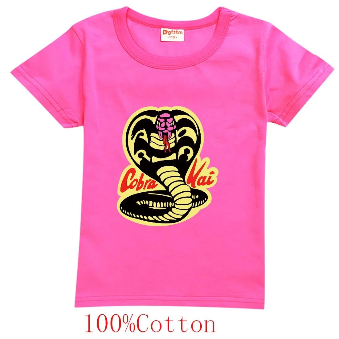 

New Summer Fashion Cobra 3D Printed T-shirt Casual Kids Short Sleeve Boys Girls Kids Cool Street Wear Loose Crewneck T-shirt Top 160