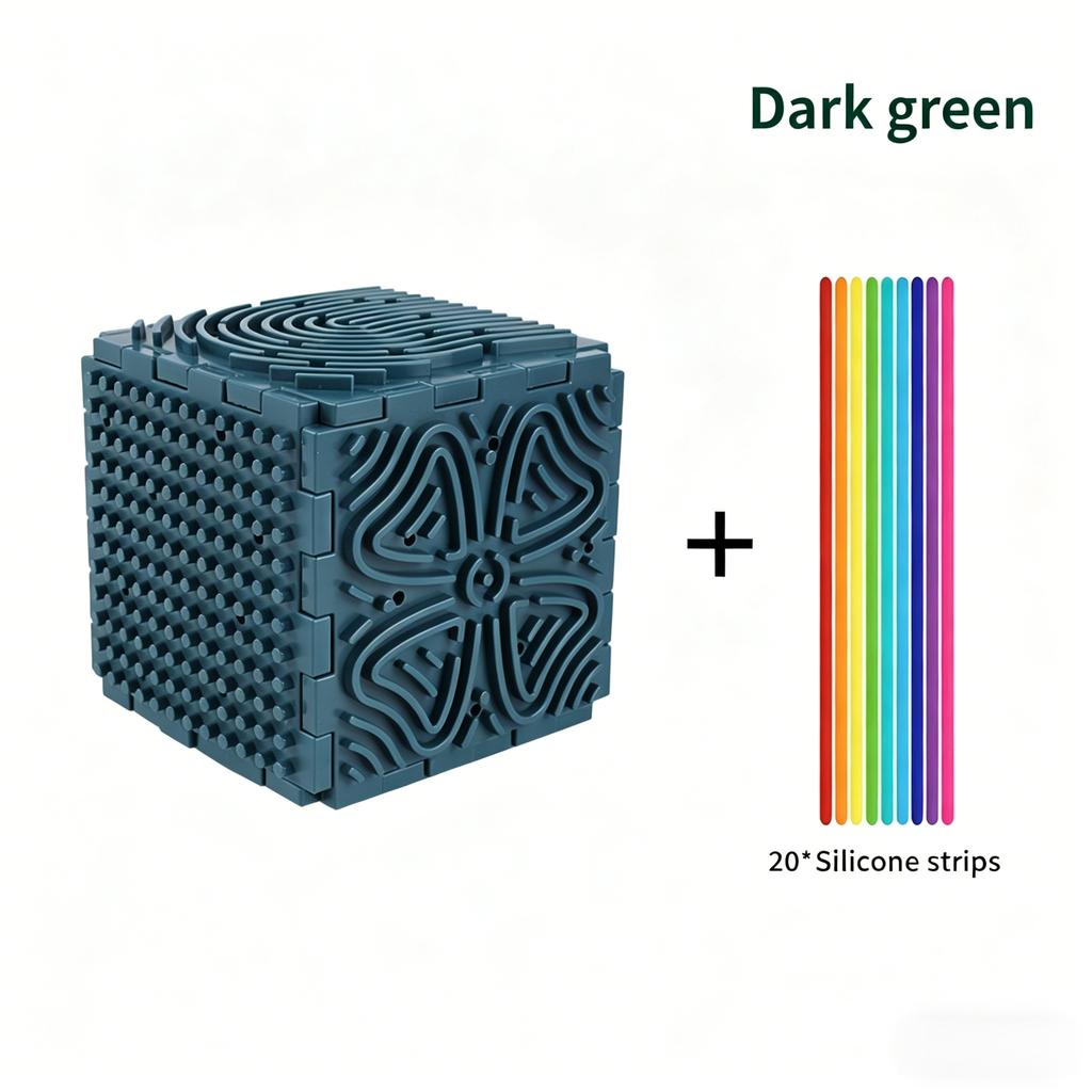Children'S 3D Stereo Decompression Cube Silicone Sensory Toy, Baby Concentration Training Educational Building Blocks, Early Education Hands-On